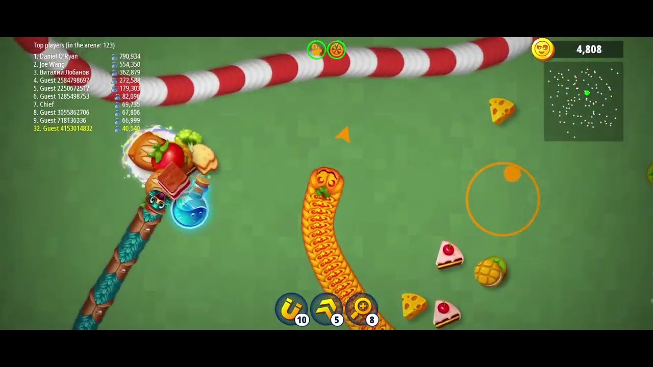 💥🐍worm zone io 😱 magic gameplay video!!    🤯 big food ll #video #gameplay #gaming #raistar #snake 