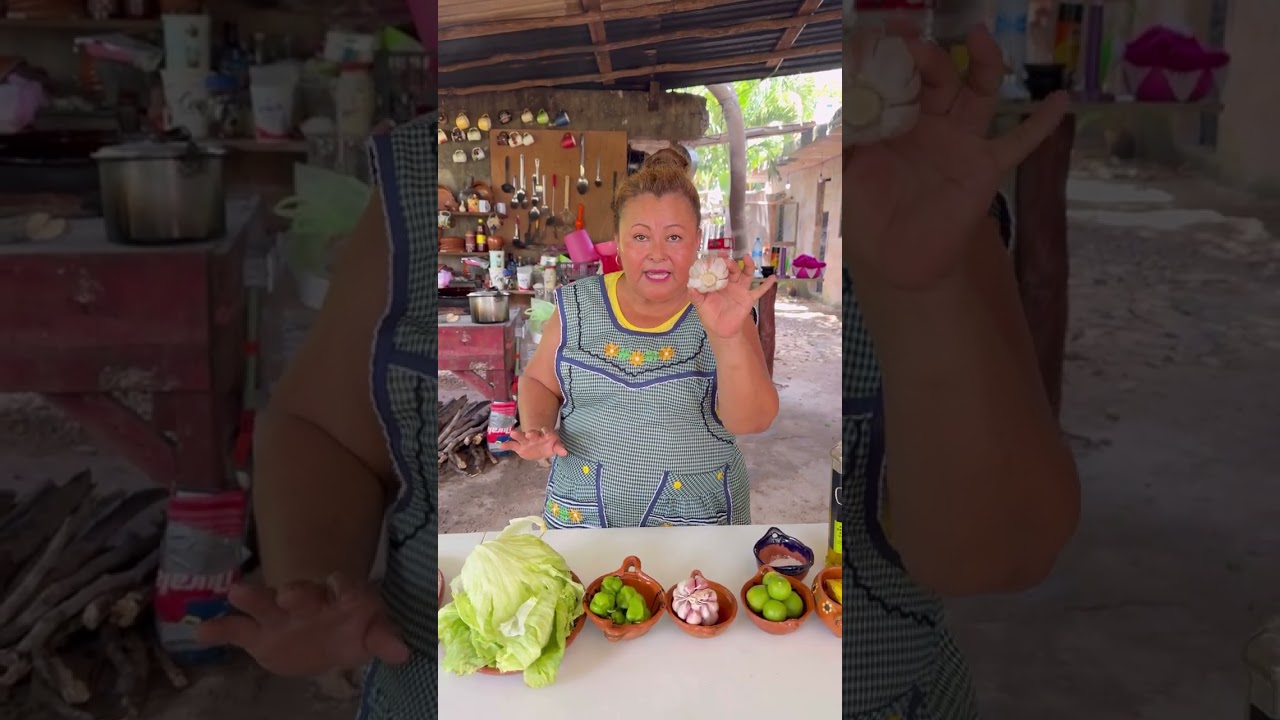 Doña Verito preparo Camarones al mojo de ajo