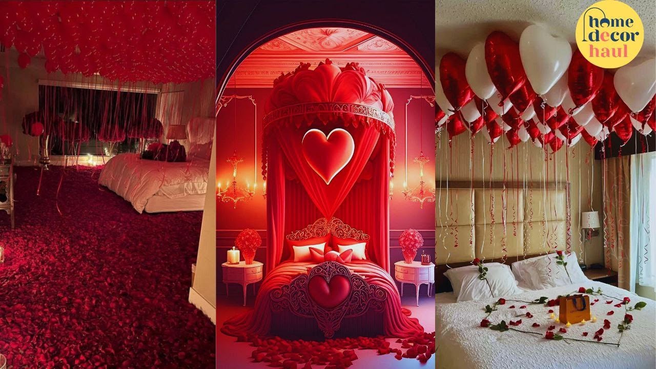 Valentine's Bedroom Decoration Ideas | Romantic Room Decoration Surprise On Valentine's Day