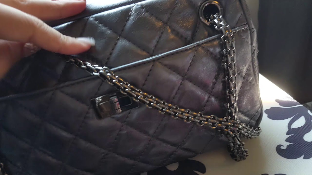 Chanel reissue camera bag in silver metallic medium
