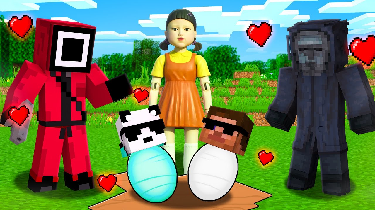 We Got ADOPTED by SQUID GAME FAMILY in Minecraft!