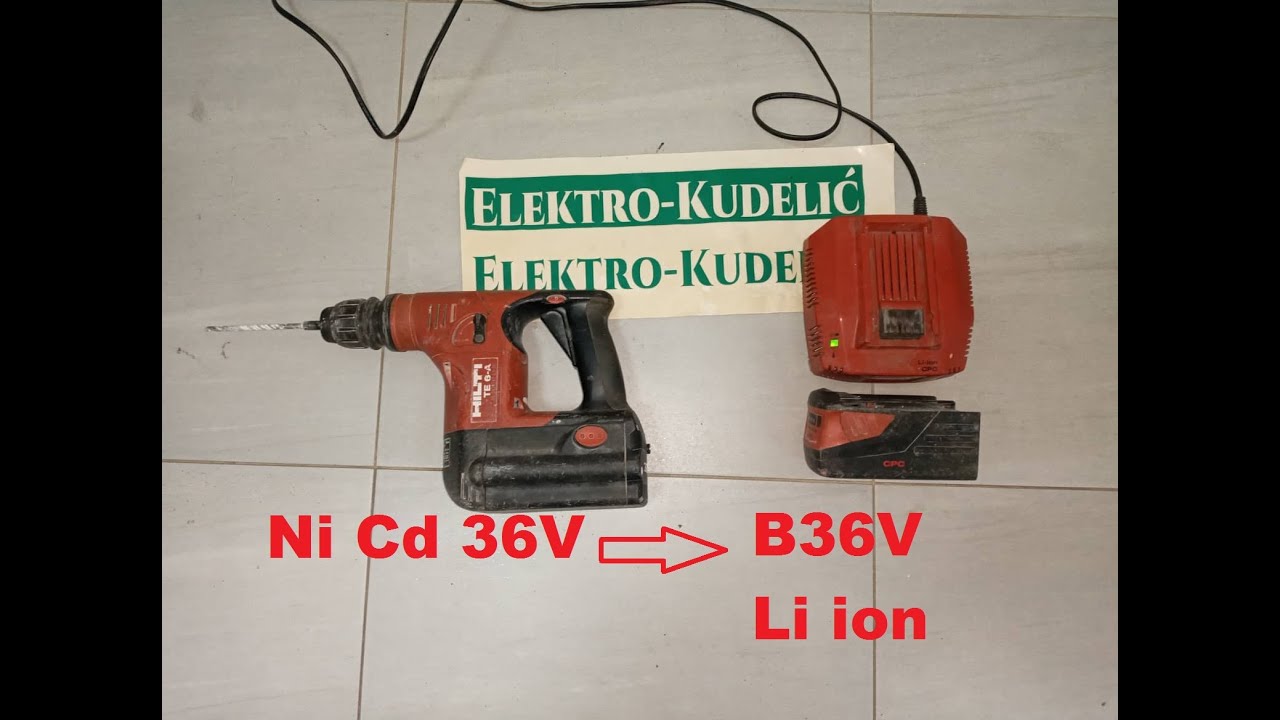 HILTI TE 6A Ni Cd 36v to LI ion battery B36