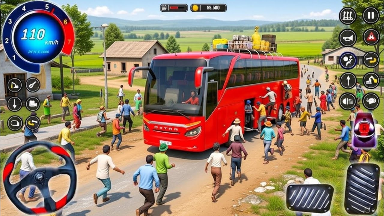 Mini Bus Driving Simulator 3D 🚍 | Crazy Village Pickup at 110km/h 😱 | Extreme Bus Driving Game 