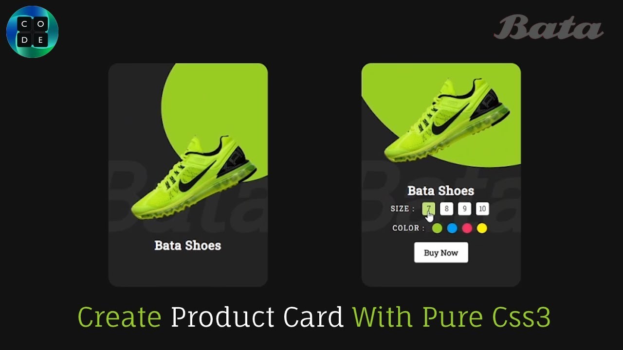 Product Card UI Design with Html CSS | E-Commerce Card Single Item | Online Codes