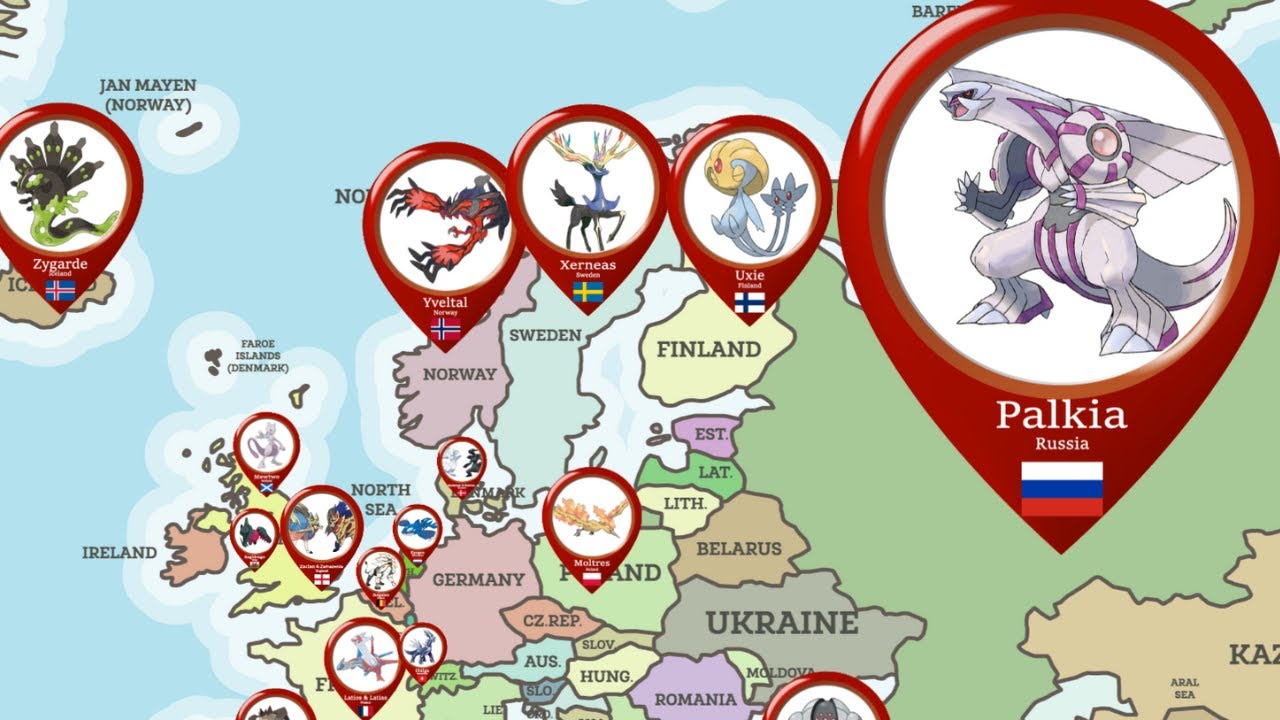 Legendary Pokémon From Different Countries  | Data Around The World