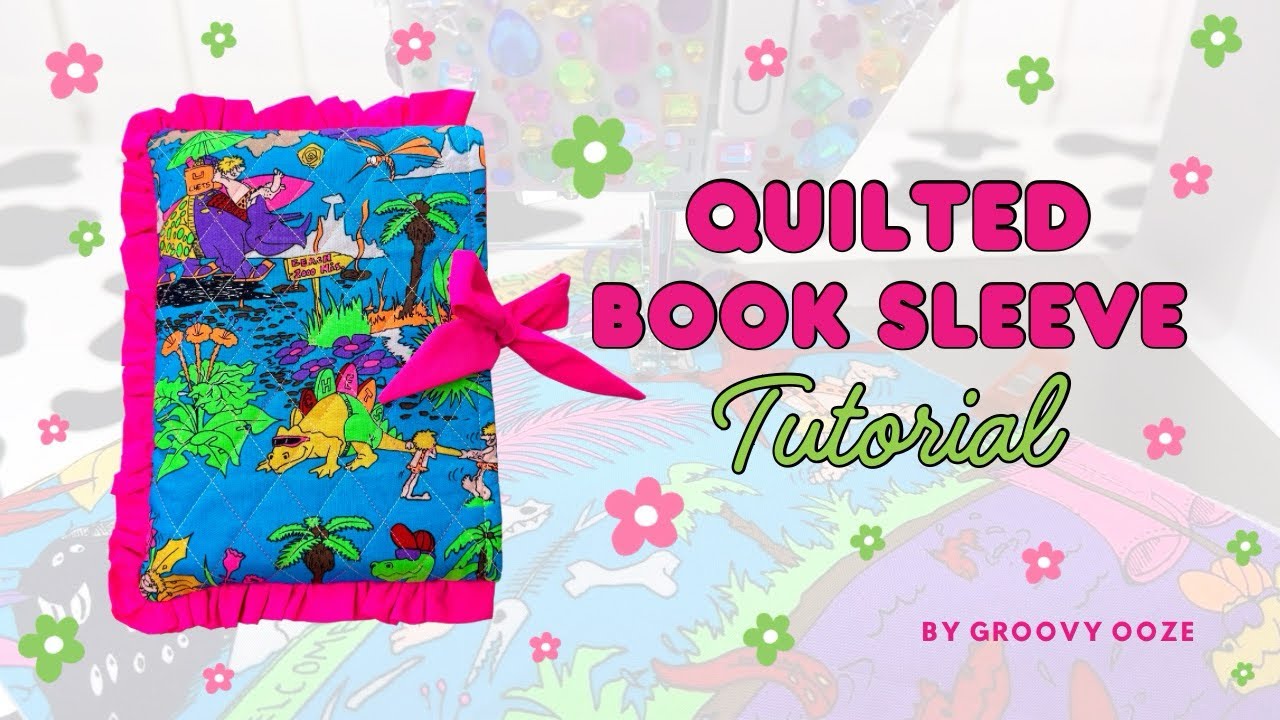 DIY Quilted Ruffle Book Sleeve Tutorial | Easy Beginner Friendly Sewing Project