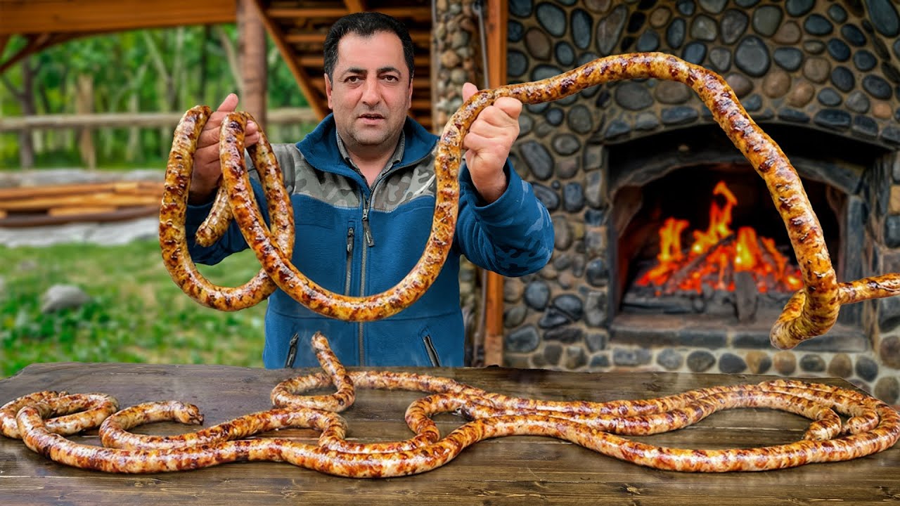 Cârnați de Miel în Cuptorul cu Lemne Din Sat