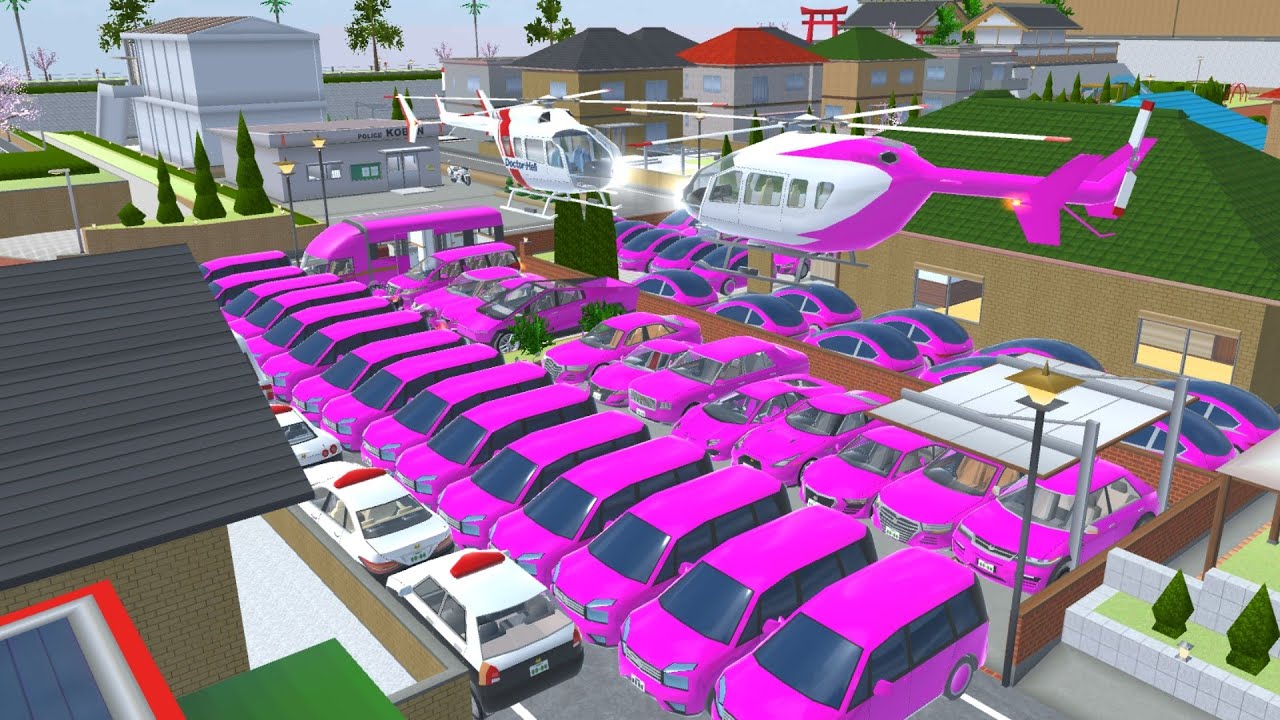 Little Girl Collection All Pink Cars at Home Little boy 🩷️🩷️🩷️😰🥶 Sakura School Simulator 🥰💓💕