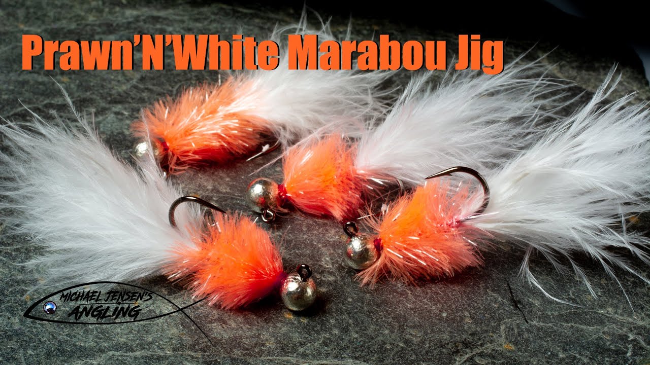 Prawn'N'White Marabou Jig - Classic marabou jig tying