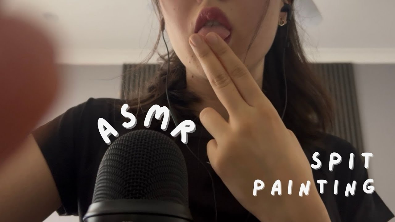 ASMR | Spit Painting (wet mouth sounds, minimal talking) 