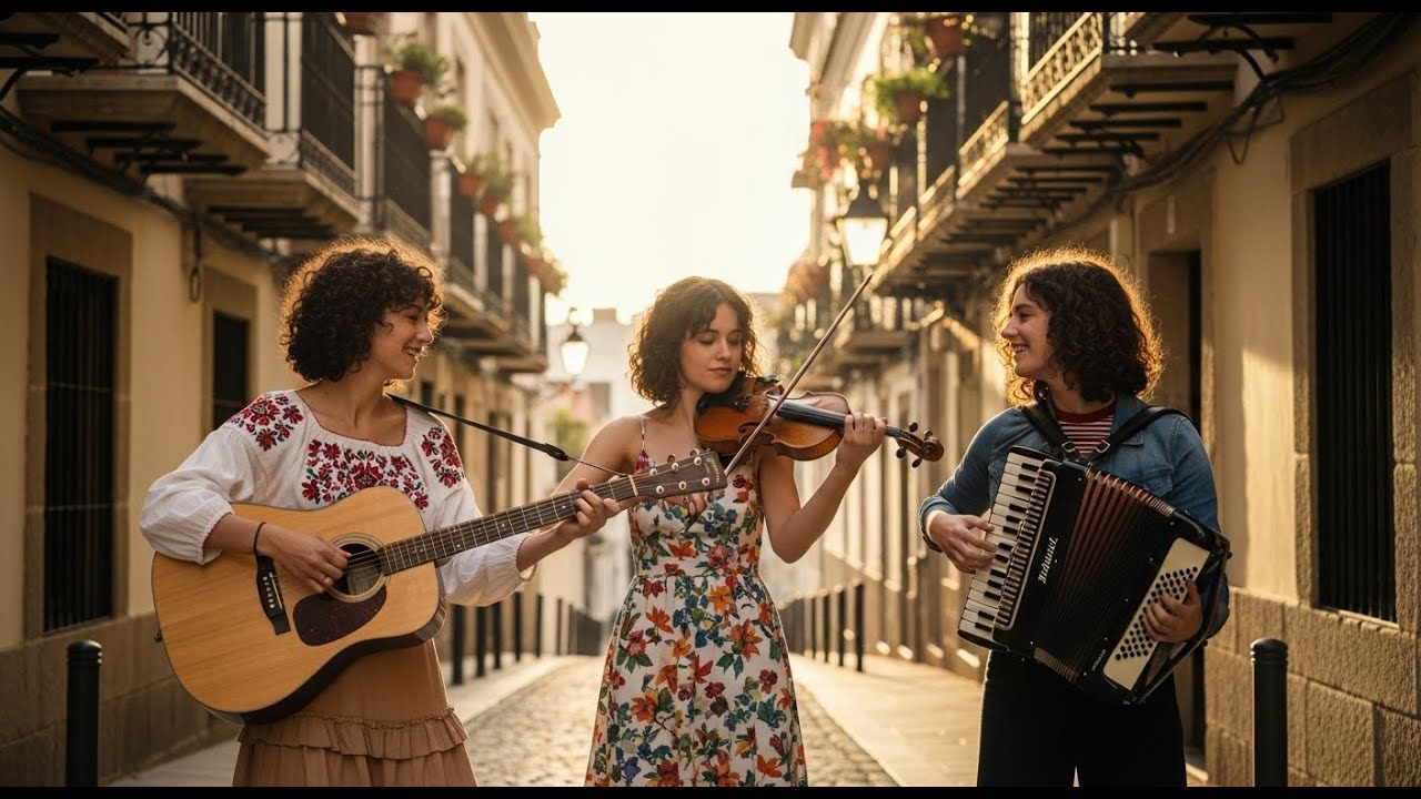 Atardecer De Guitarra Española Y Armonías Mediterráneas Para Un Ambiente Romántico Y Sereno
