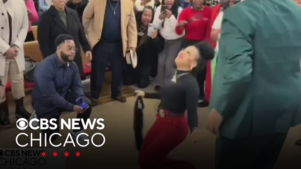 Couple's engagement at church goes viral