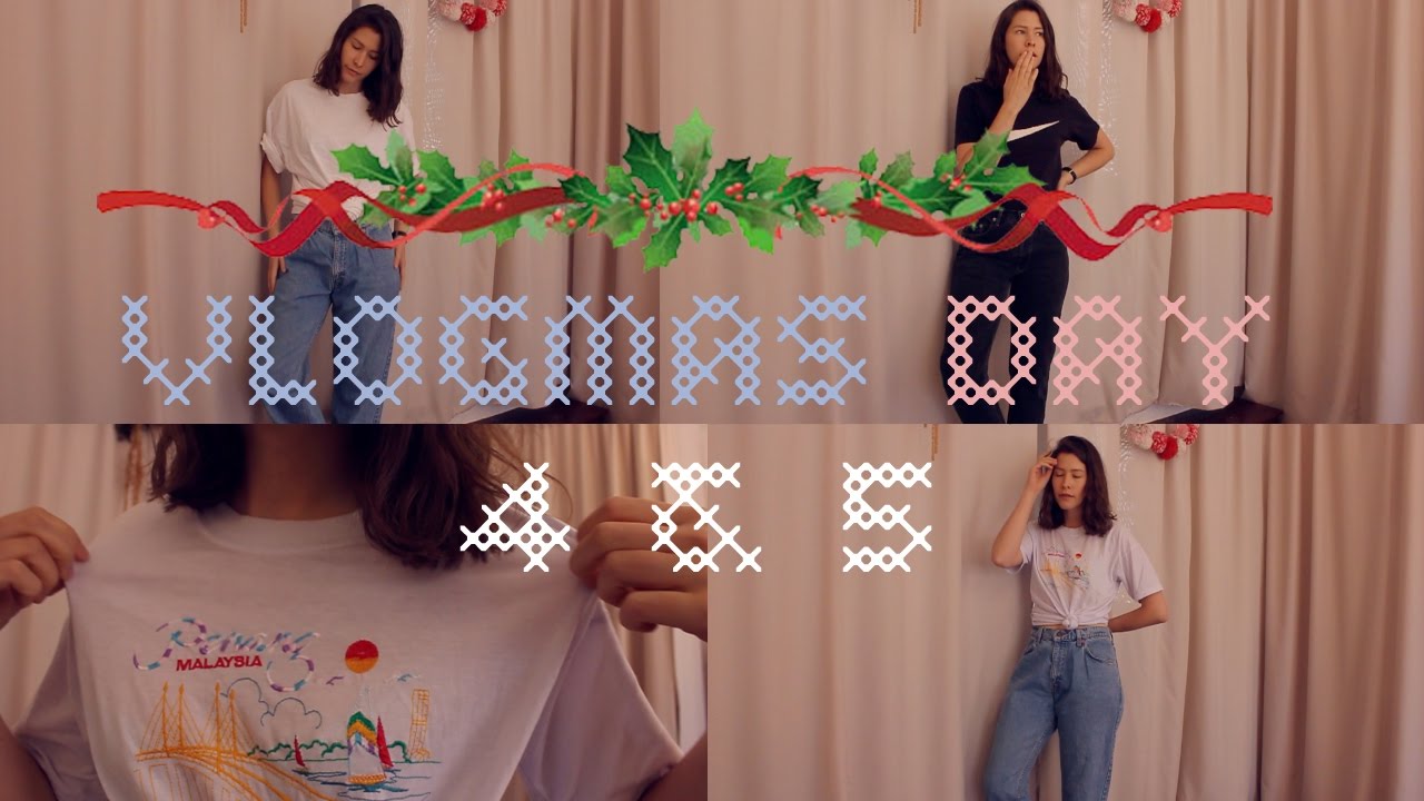 🎁🎄🎅VLOGMAS DAY 5 & 6 | THRIFT HAUL TRY ON, SEWING AND DELICIOUS FOOD  ✂️👕🍜