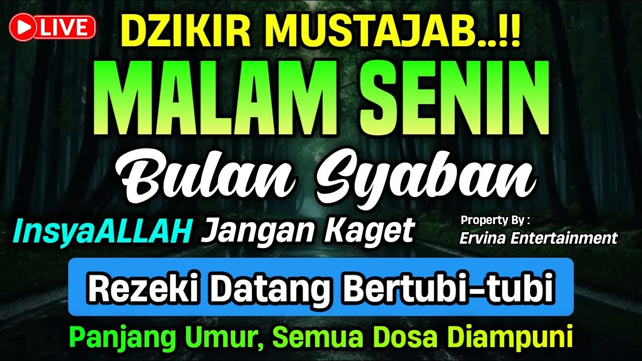 DZIKIR MALAM SENIN MUSTAJAB.! Pengampunan Dosa, insyaAllah Rezekimu Mengalir Deras | DZIKIR MALAM