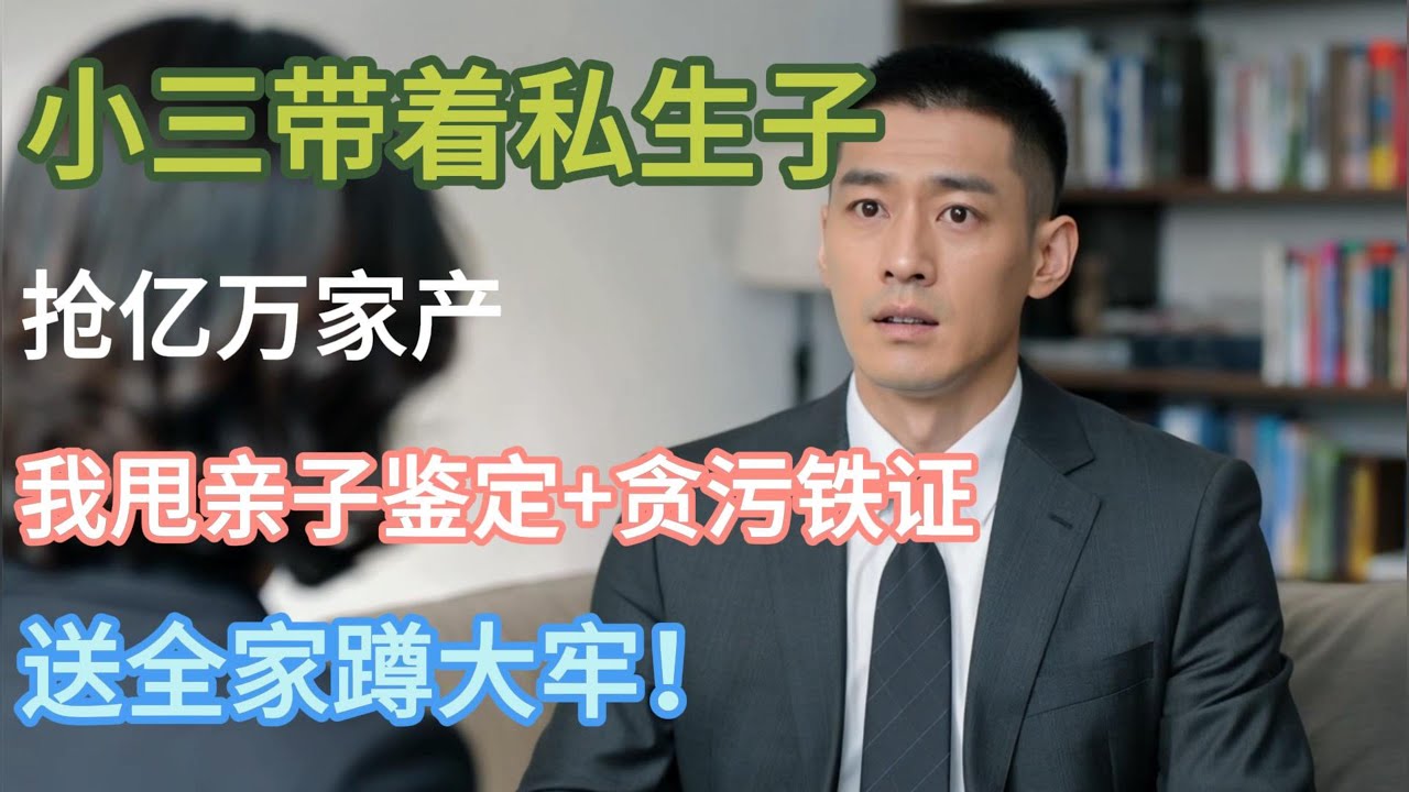 小三带着私生子抢亿万家产，我甩亲子鉴定+贪污铁证，送全家蹲大牢！