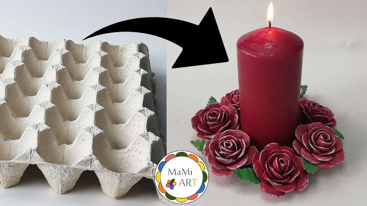 NIESAMOWITA DEKORACJA Z OPAKOWAŃ PO JAJKACH! ♻️  Recykling ♻️ EASY DIY ROSE FROM AN EGG CARTON