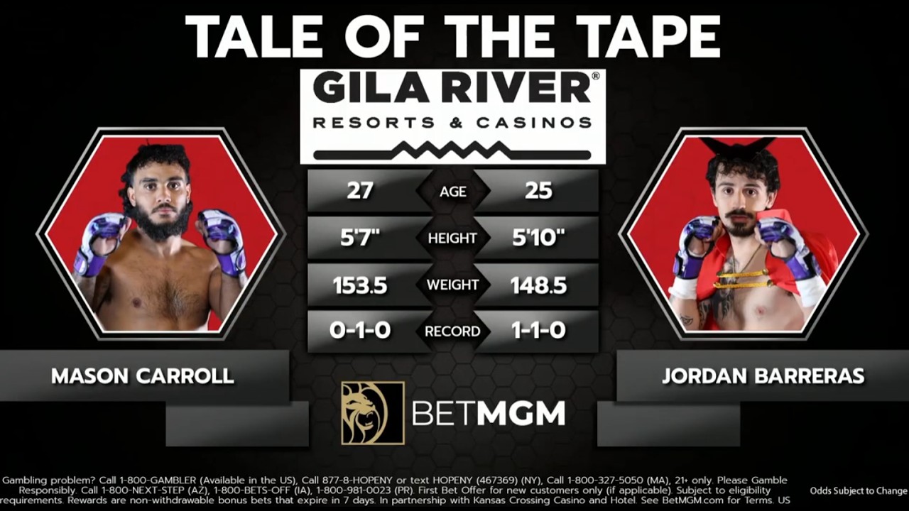 Mason Carroll vs. Jordan Barreras - RUF 65