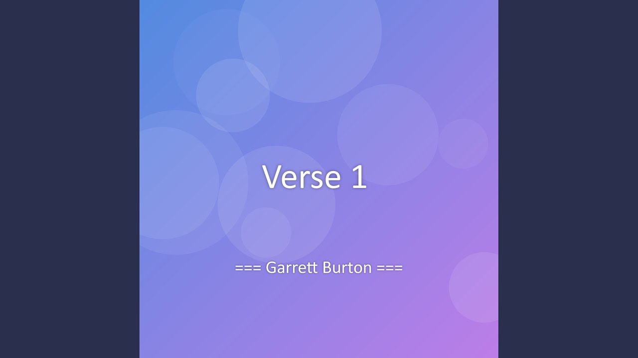 Verse 1