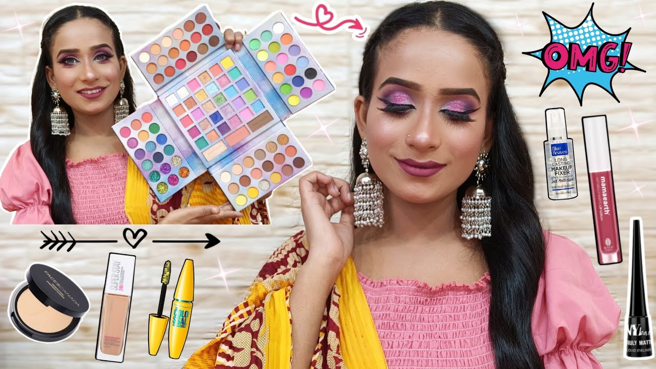 OMG😱 सिर्फ एक Eyeshadow Palette से करें Complete Full Face Makeup | Beauty Glazed Pastel Paradise