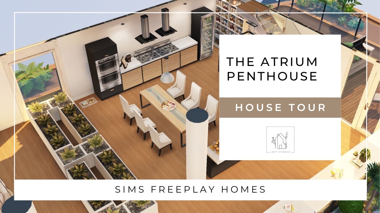 The Atrium Penthouse | House Tour | Open Plan Floating Rooms | Sims FreePlay