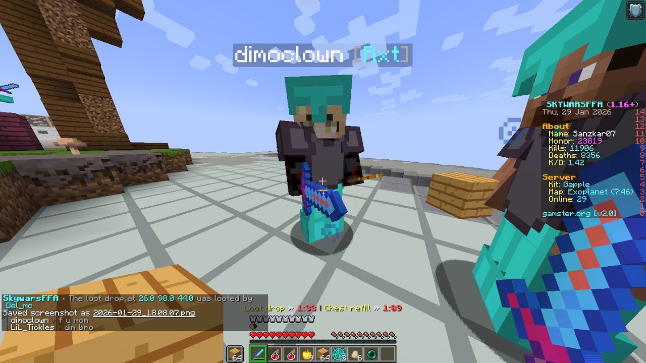 Skywars FFA Laggy day | Gamster.org