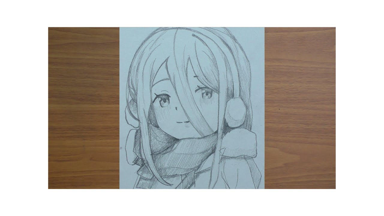 Draw cute anime girl wearing headphones || How to draw headphones || Art sketch ideas