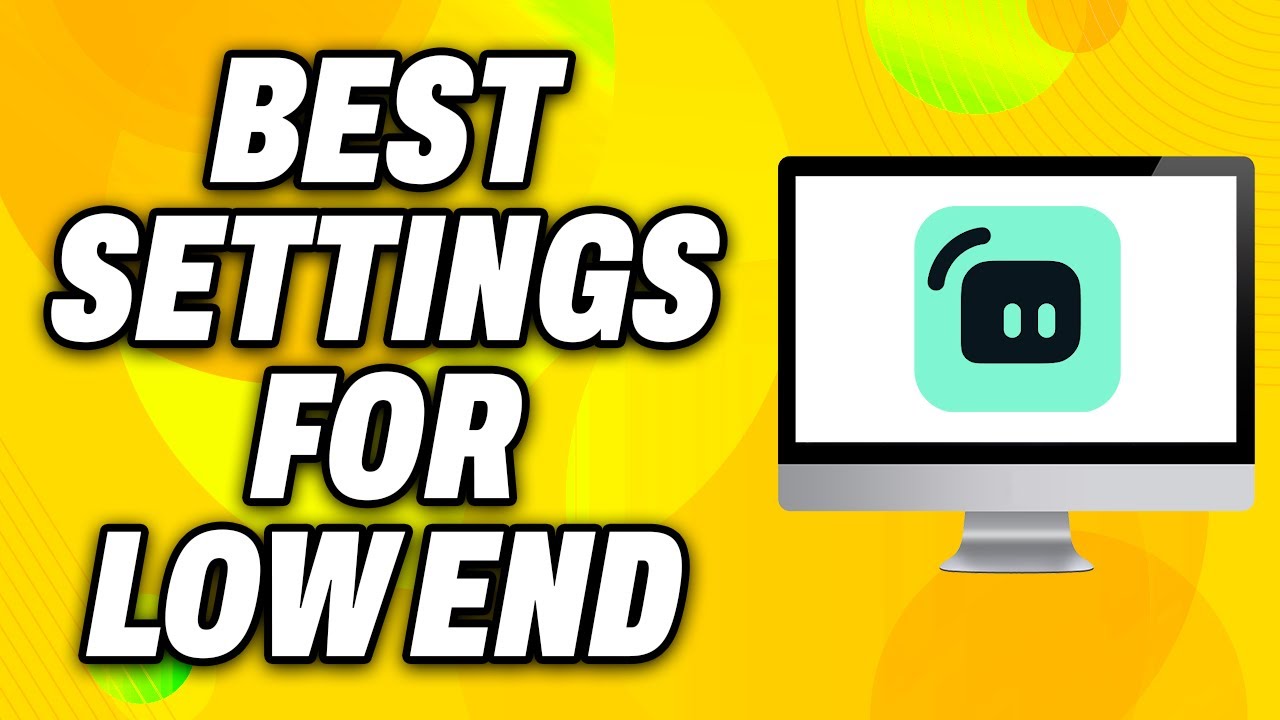 Streamlabs Best Settings For Low End PC - Quick Fix