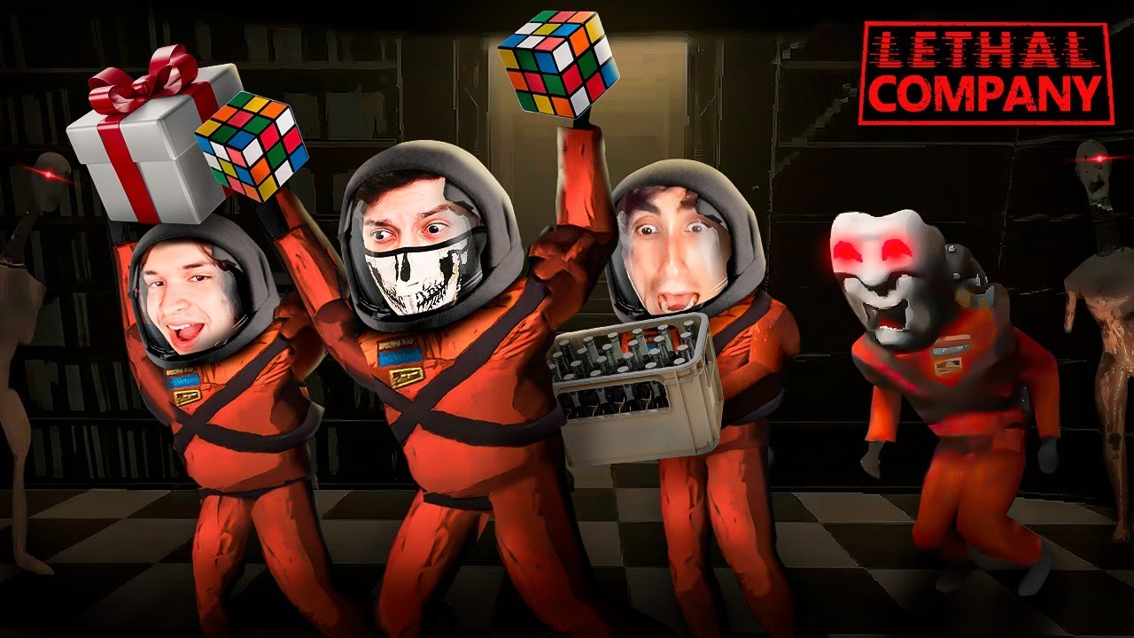 O COM&Eacute;DIA &Eacute; O MONSTRO MAIS PERIGOSO DO LETHAL COMPANY! - Lethal Company c/ Felps e Meiaum