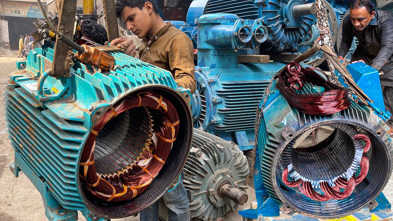 Incredible 2 Mechanics Rewinding 100 HP  Submersible Motor / Glorious Restoration
