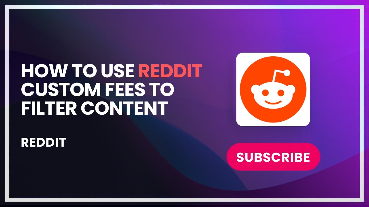 How to use Reddit custom fees to filter content