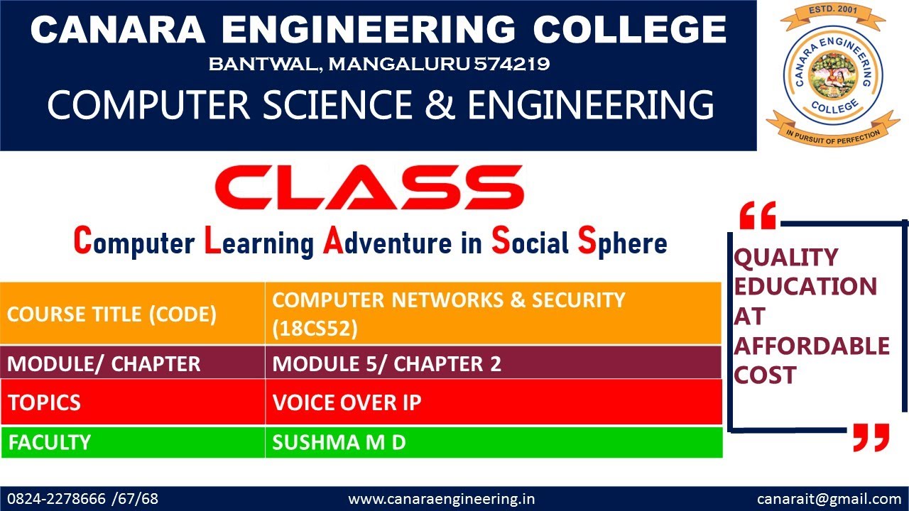 VTU CNS(18CS52) [Multimedia Networking- VOIP ](M5 L5)