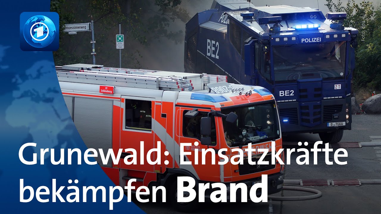 Brand im Grunewald: Feuerwehr nähert sich dem Sprengplatz