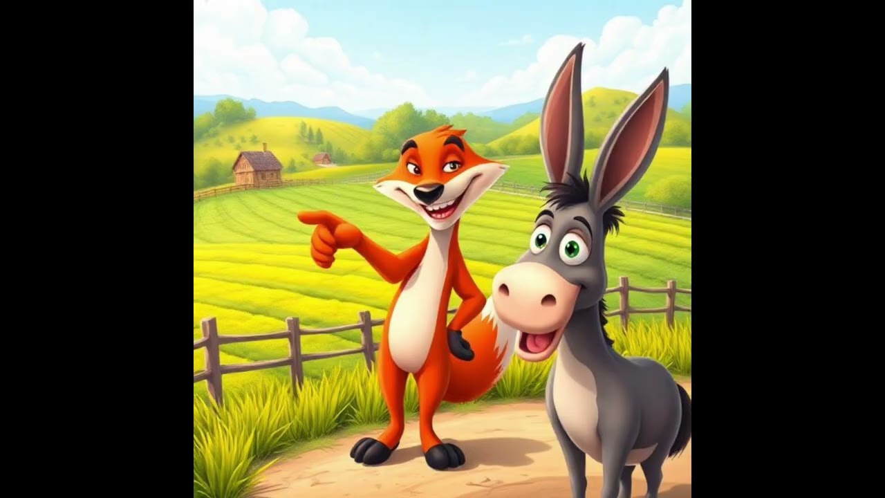 “Chalak Lomri Aur Bewaqoof Ghada 🦊🐴 | Urdu Cartoon Kahani”Ye: