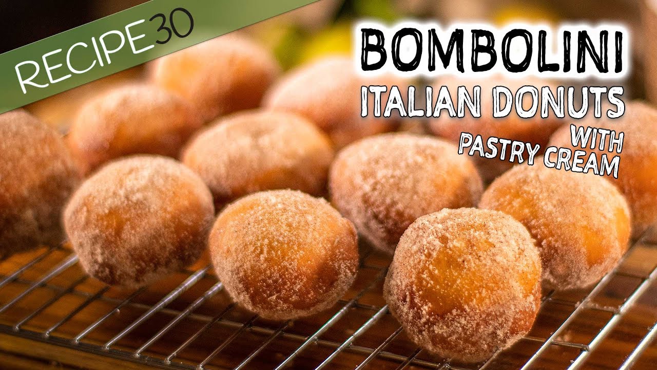 Bombolini (Italian donuts with pastry cream)