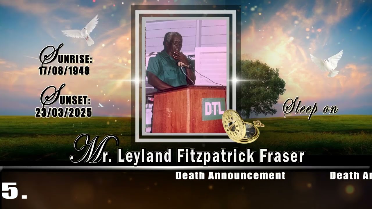 LEYLAND FRASER DEATH ANNOUNCEMENT (An ACVS Studio Production)