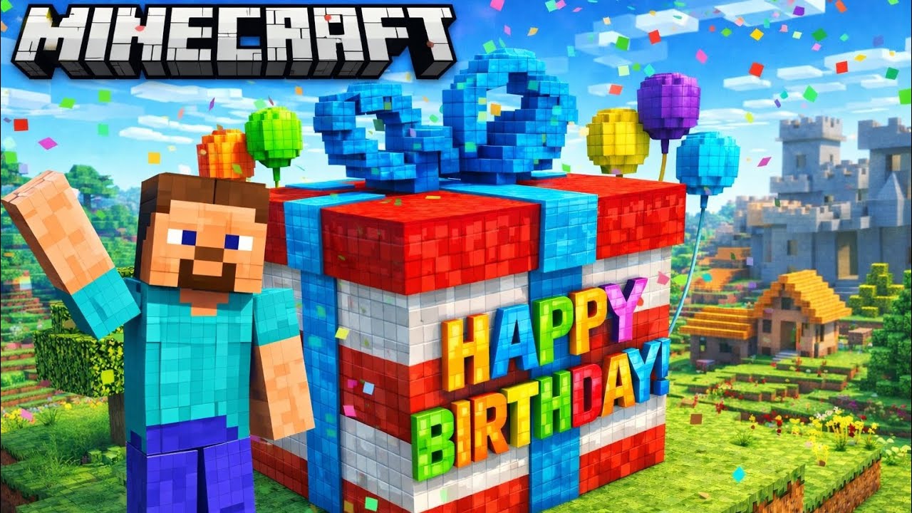 I MADE HAPPY BIRTHDAY GIFT  BOX 🎁 IN MINECRAFT!