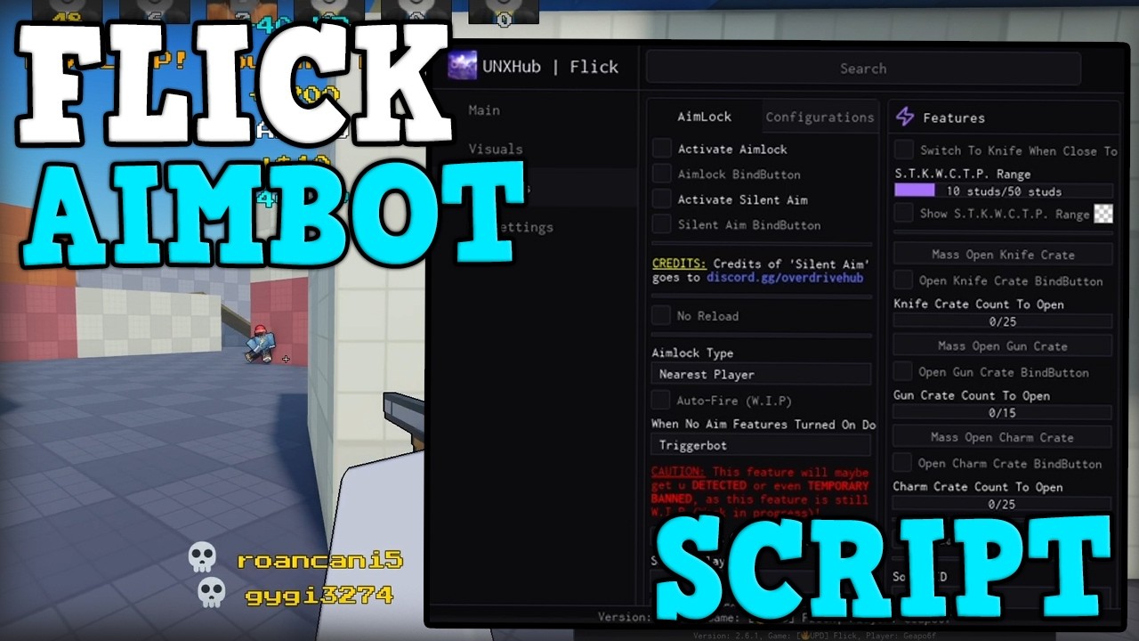 [🔥UPDATE] Flick Script - Aimbot, Esp, God Mode, Instant Kill Roblox 2026