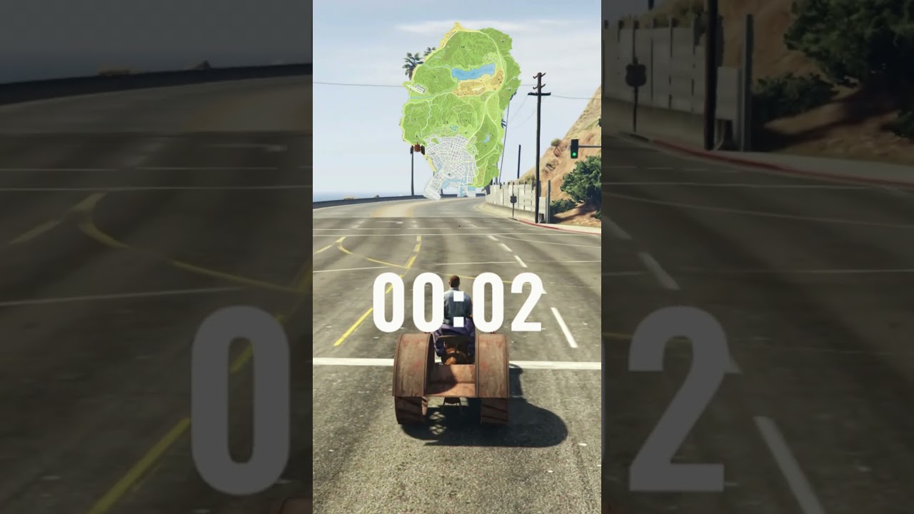 Time taken to go around the entire GTA5 map by the... RUSTY TRACTOR 🥵🔥 