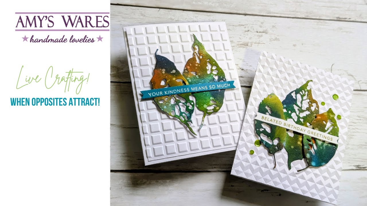 Amy's Wares WAS live! Come craft on the fly with me! When grunge and Clean and Simple Combine!!