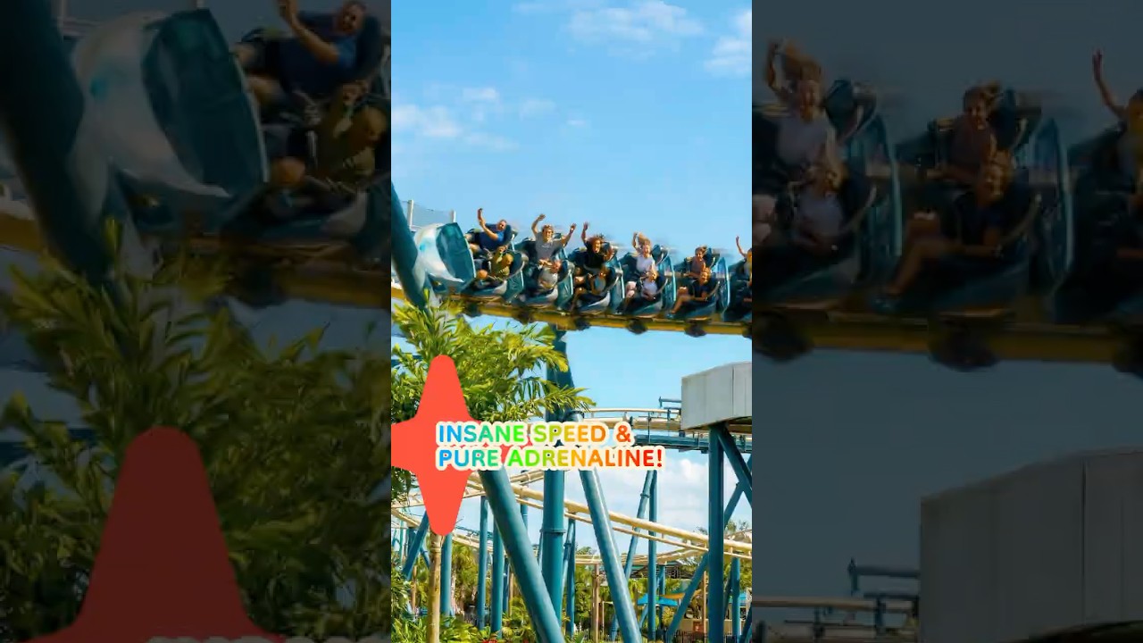 WIND, SPEED, ADRENALINE! It's a roller coaster! #rollercoaster #SeaWorld#disney#Funverse Adventures