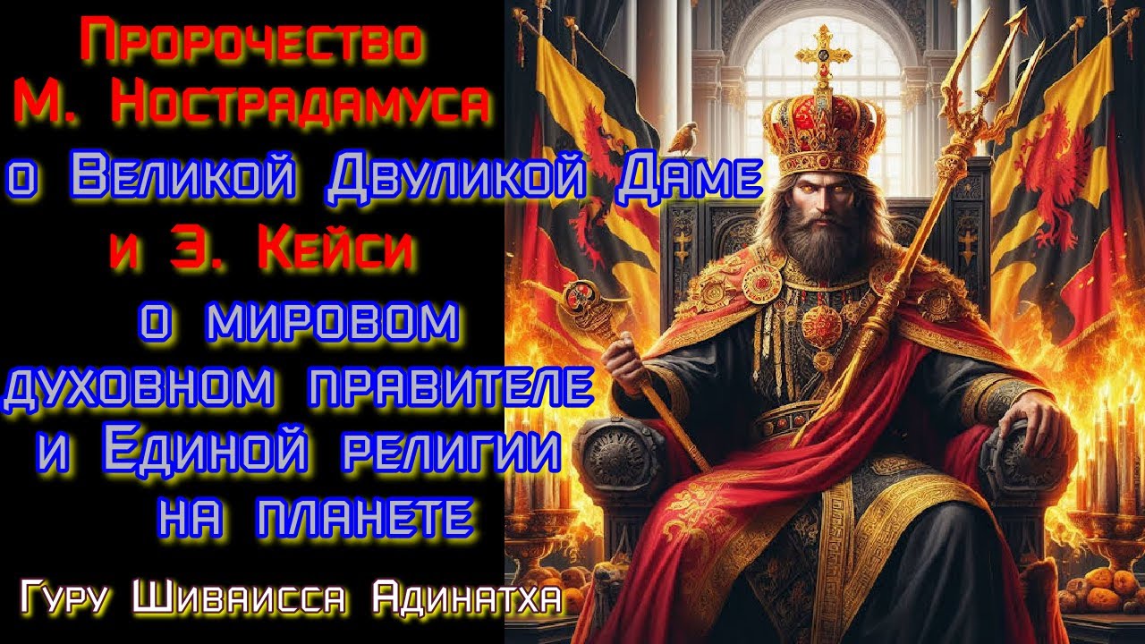 Пророчество М. Нострадамуса о Великой Двуликой Даме и Э. Кейси о мировом духовном правителе.
