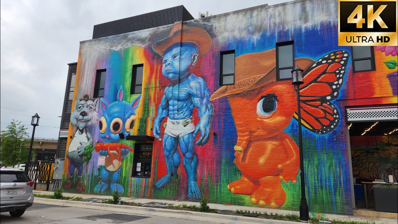 deep ellum - Dallas Texas,  walking by on a sunday afternoon [4K]