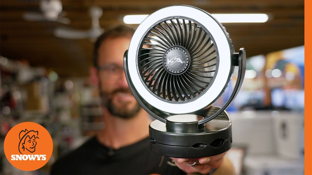 KickAss Portable 5V Clip Fan with White LED Light