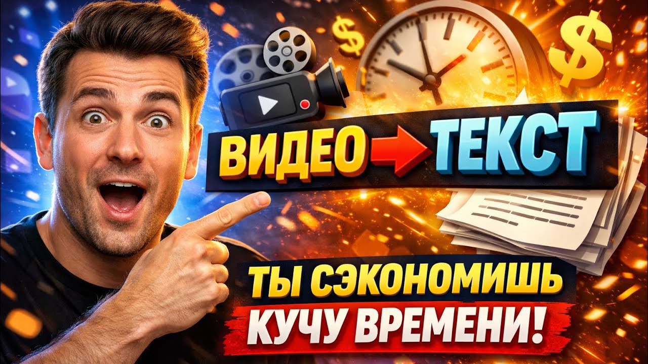 ЛУЧШИЙ СПОСОБ: перевод видео в текст. Транскрибация видео.