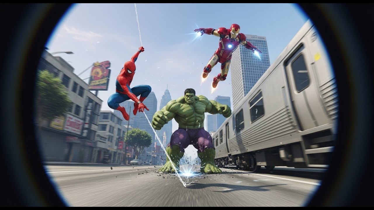 GTA V Spiderman performs high-octane stunts Live now
