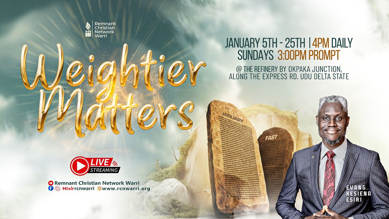 21DAYS FAST || WEIGHTIER MATTERS || DAY 19 || EVANG. KESIENA ESIRI