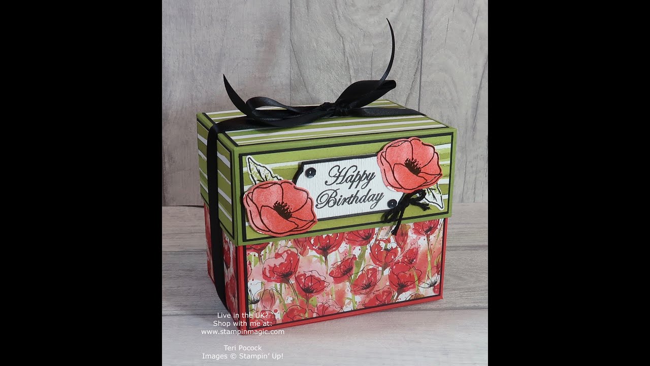 Painted Poppies - Gift Box (4&frac34;&rdquo; x 4&rdquo; x 3&frac14;&rdquo;)