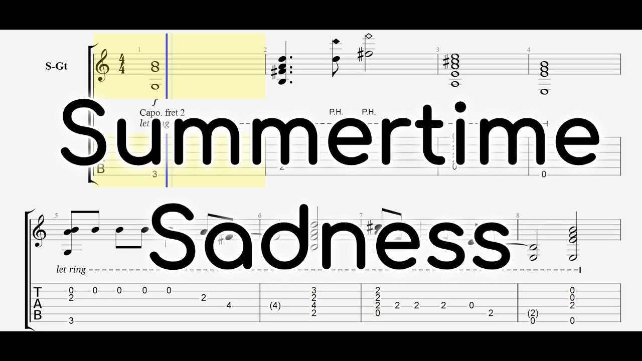 Lana Del Rey - Summertime Sadness [Fingerstyle TAB]