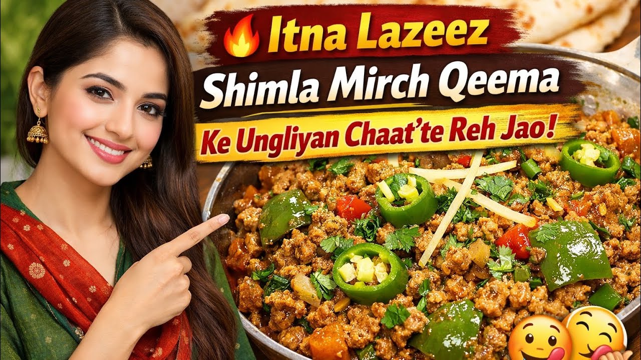 Perfect Shimla Mirch Qeema Recipe | Easy & Tasty Desi Style