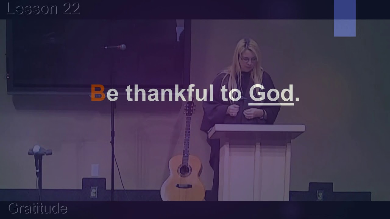 Lesson 22 Gratitude